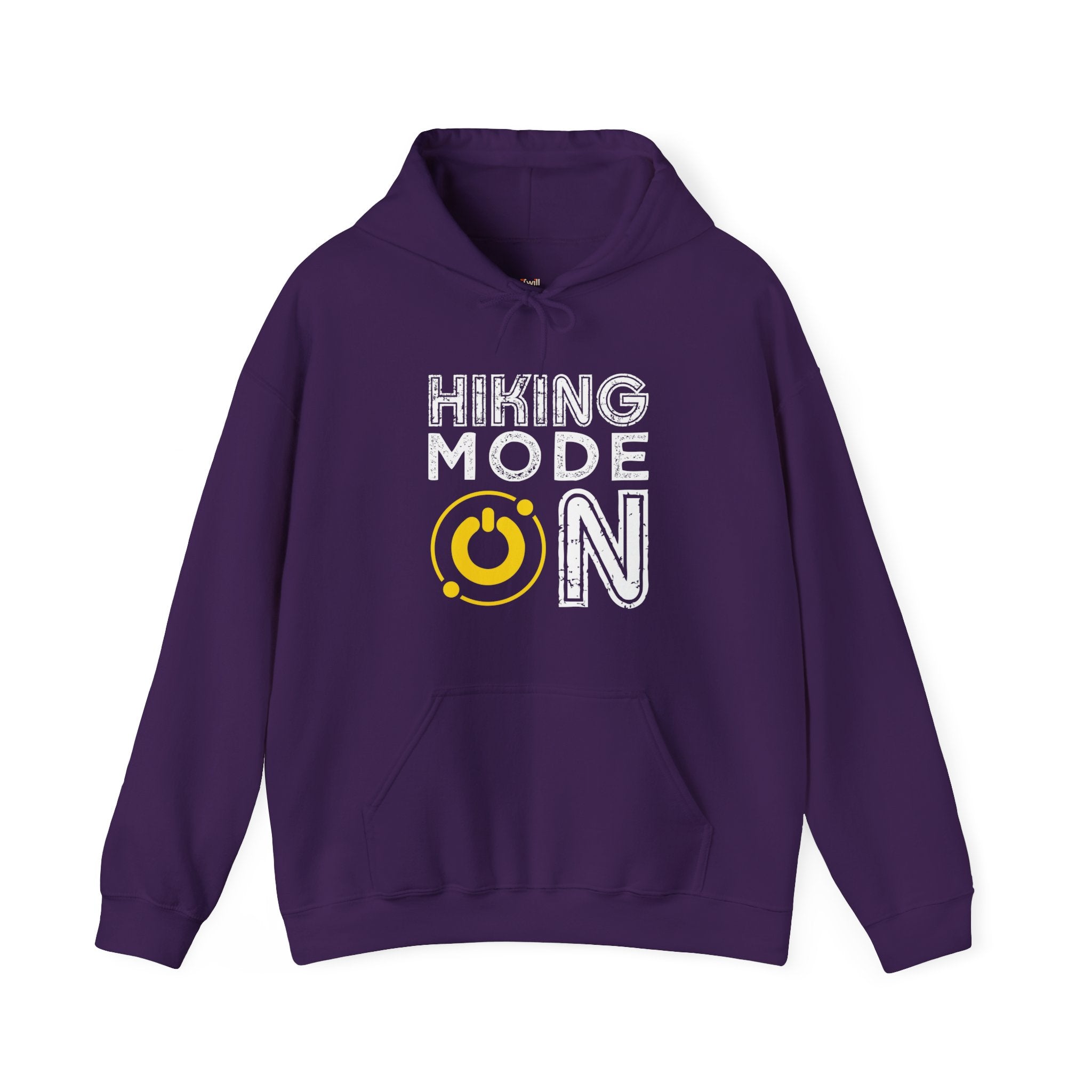 Hiking Mode On Hoodie | Purple Twill Tees